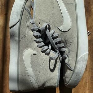 Nike Light Gray Suede High Tops